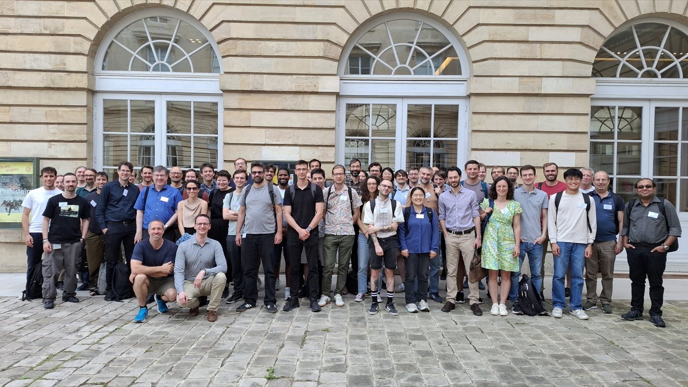 Participants of the TRIQS Community Meeting 2026 outside the venue in Paris
